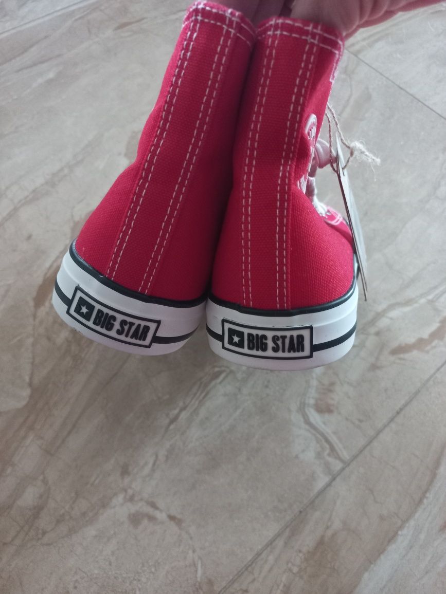 Trampki buty Big Star czerwone, nowe. Rozm 39