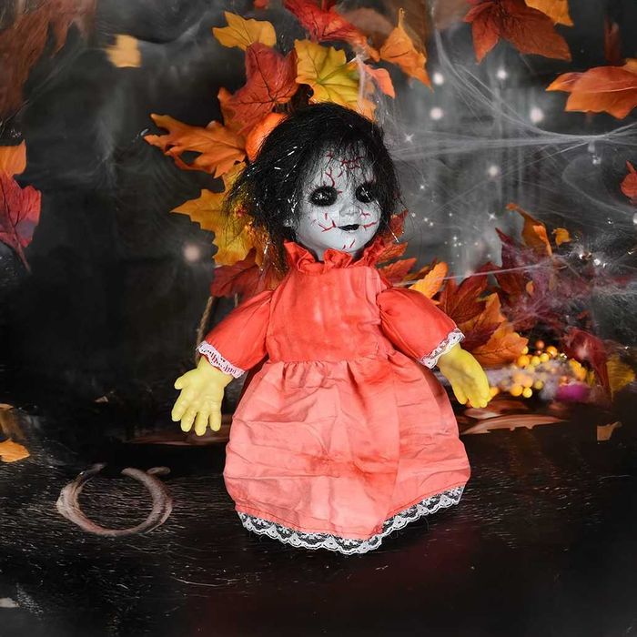 OKAZJA! Straszna Lalka Halloween - Chodząca, Podświetlana, Z Dźwiękiem