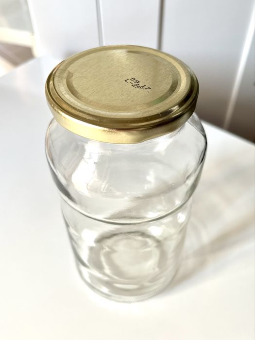 Frasco de vidro transparente