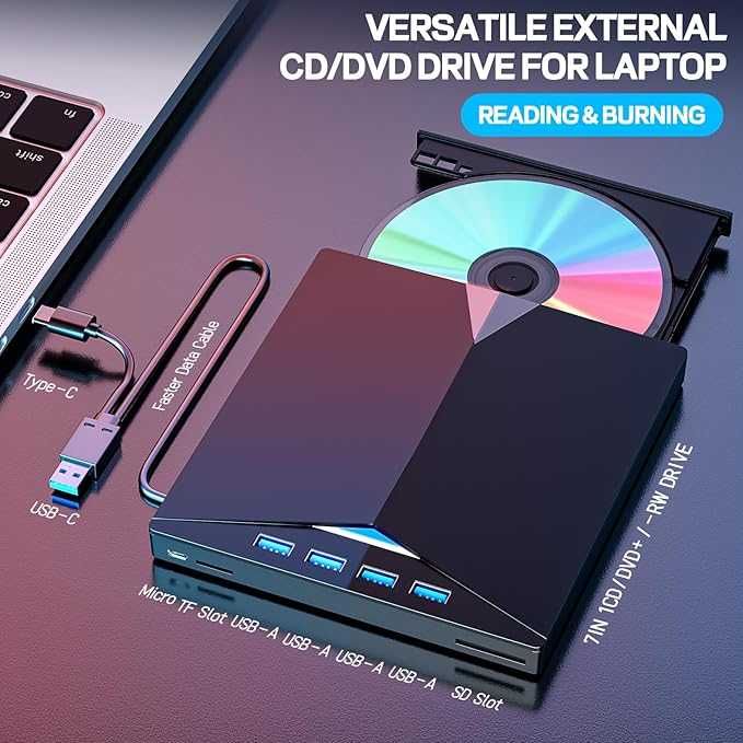 7 in 1 multi function external optical drive