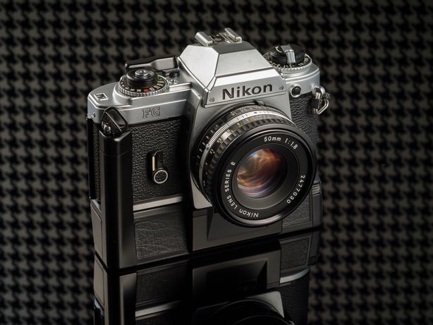 Nikon FG + Nikkor 50/1.8 E-series + motor drive