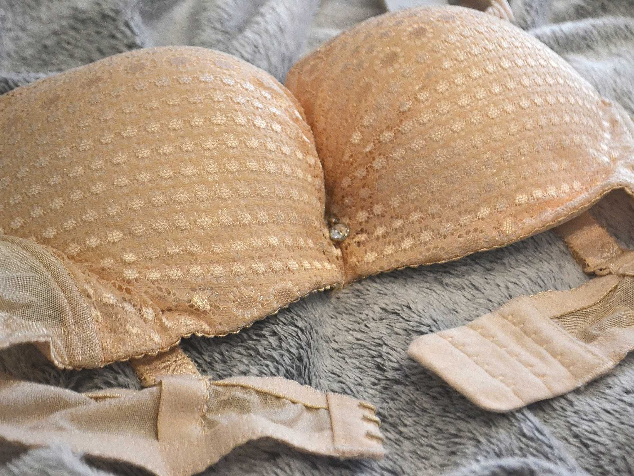 2PAK Biustonosz MEGA PUSH-UP Hn&Bn Koronkowy Szerokie Zapięcie 32/70B