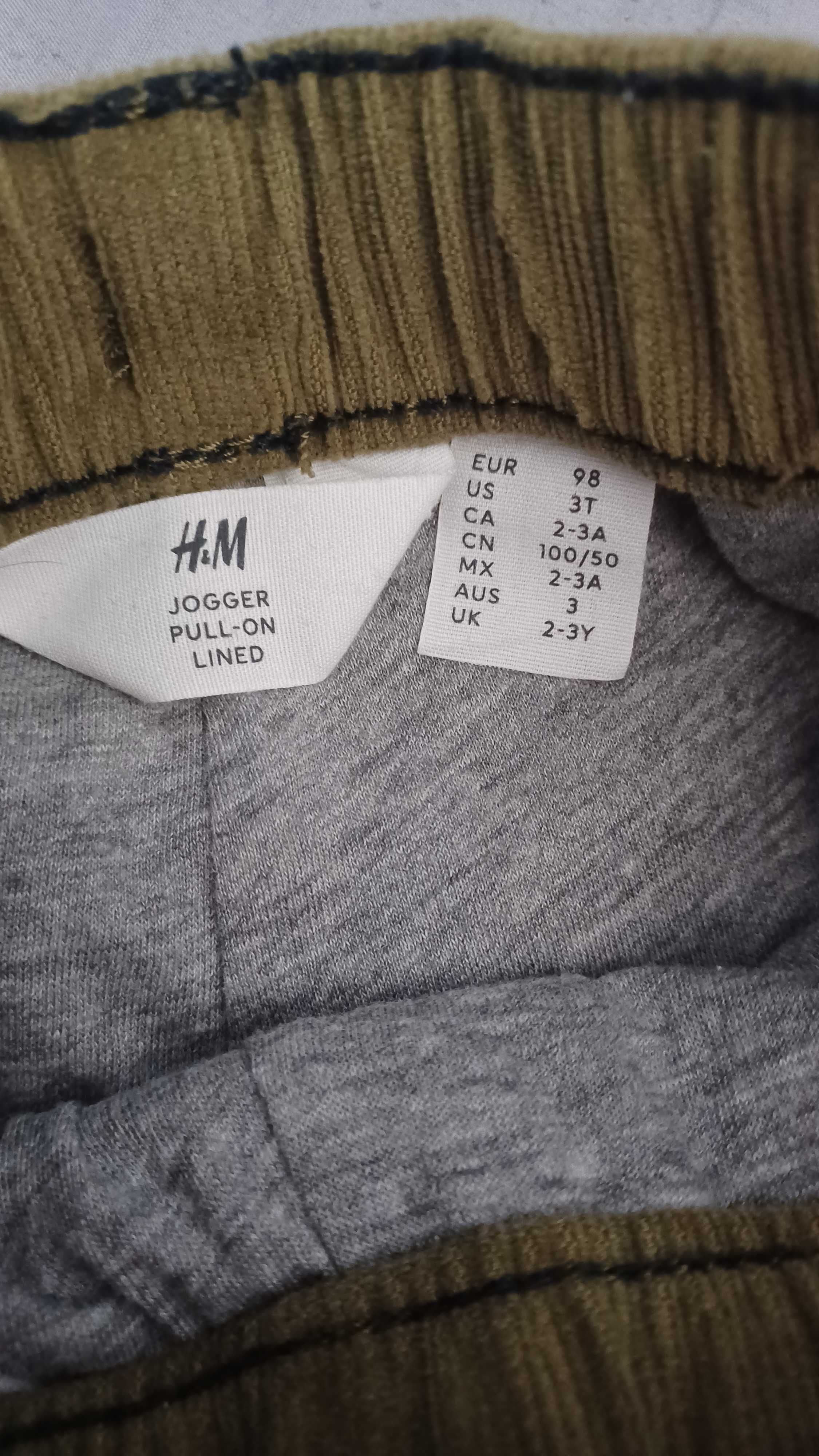 Spodnie dziecięce sztruksowe H&M 98