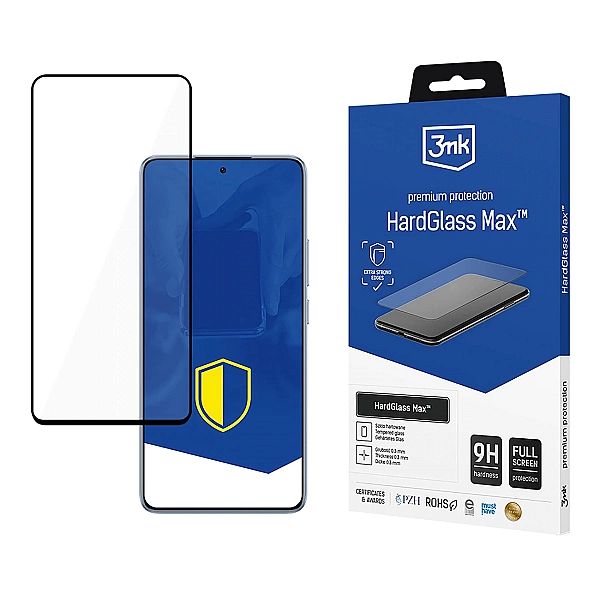 Szkło hartowane 3mk HardGlass Max Black na Xiaomi 14T / 14T Pro