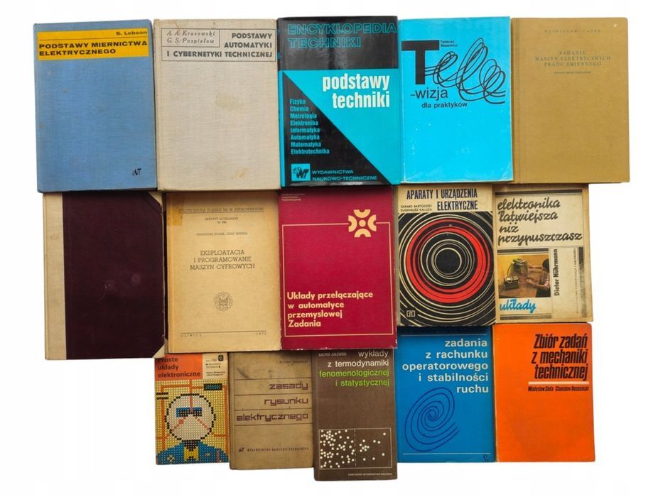 15x Książki Techniczne Elektronika Elektryczność Automatyka