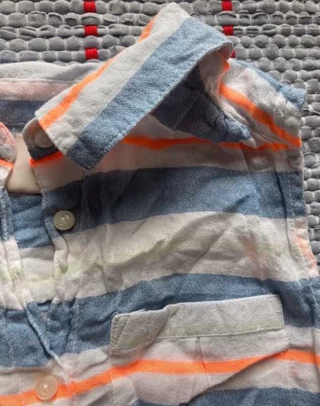 152 H&M bluzeczka paski koszula guziki