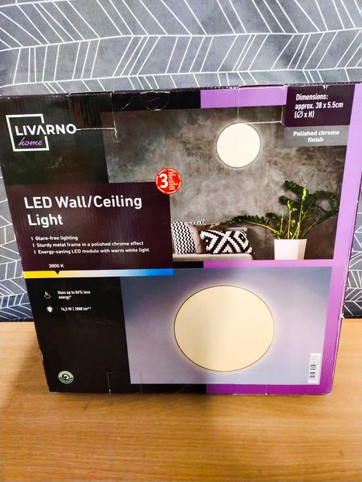 Oświetlenie  LED 38 cm ścienna / sufitowa