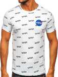 Biały t shirt, koszulka męska z nadrukiem NASA S, M, L, XL, XXL