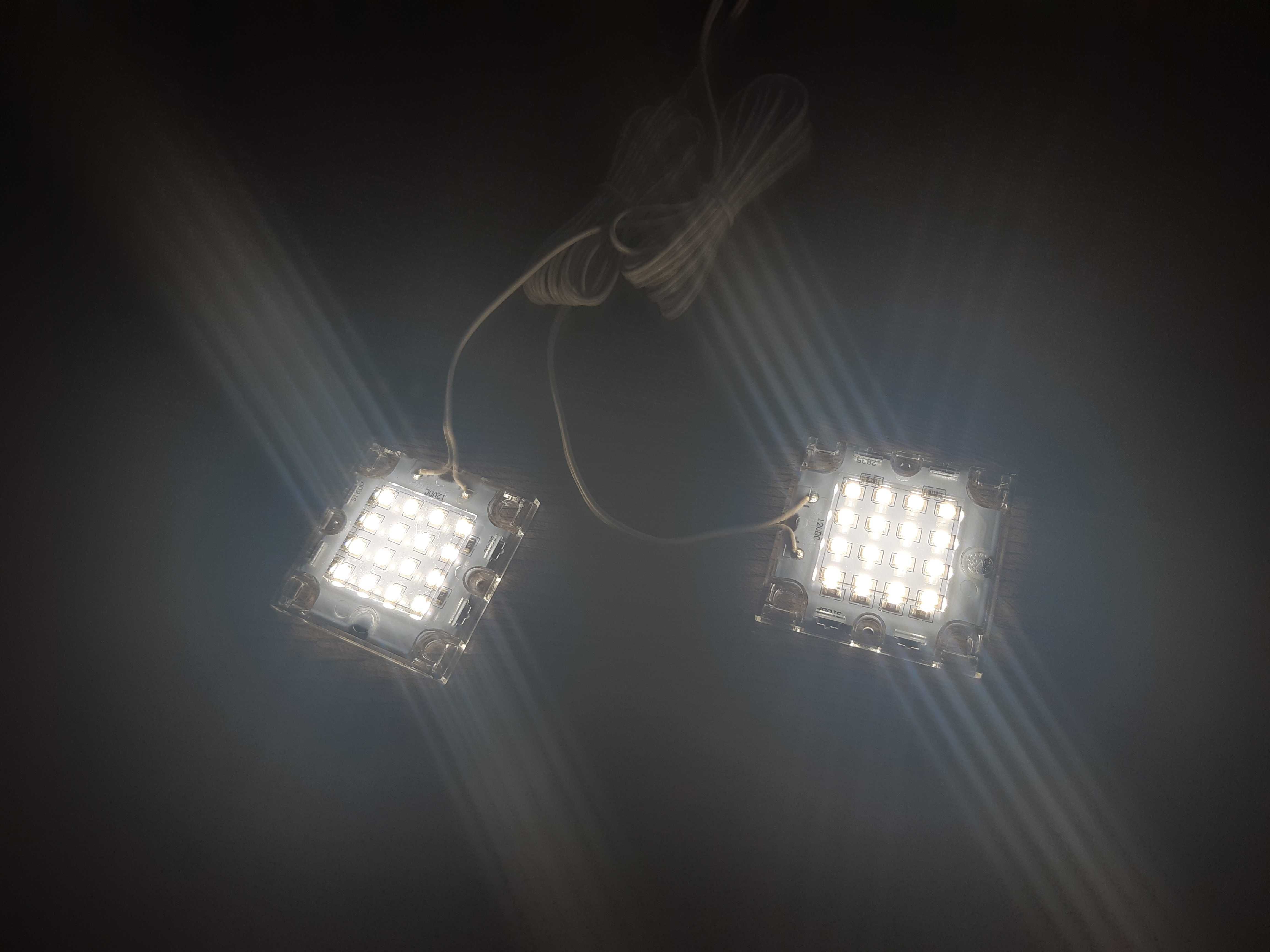 Oświetlenie podszafkowe Do półek 2x LED SQUERE2S Włącznik Zasilacz