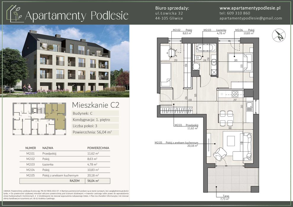 Apartament 3 pok. Żerniki/Podlesie, taras, garaż, komórka, winda, park