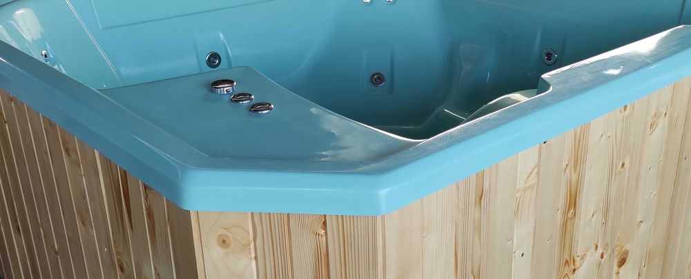 Jacuzzi całoroczne 5 os basen balia masaż pokrywa LED sauna transport