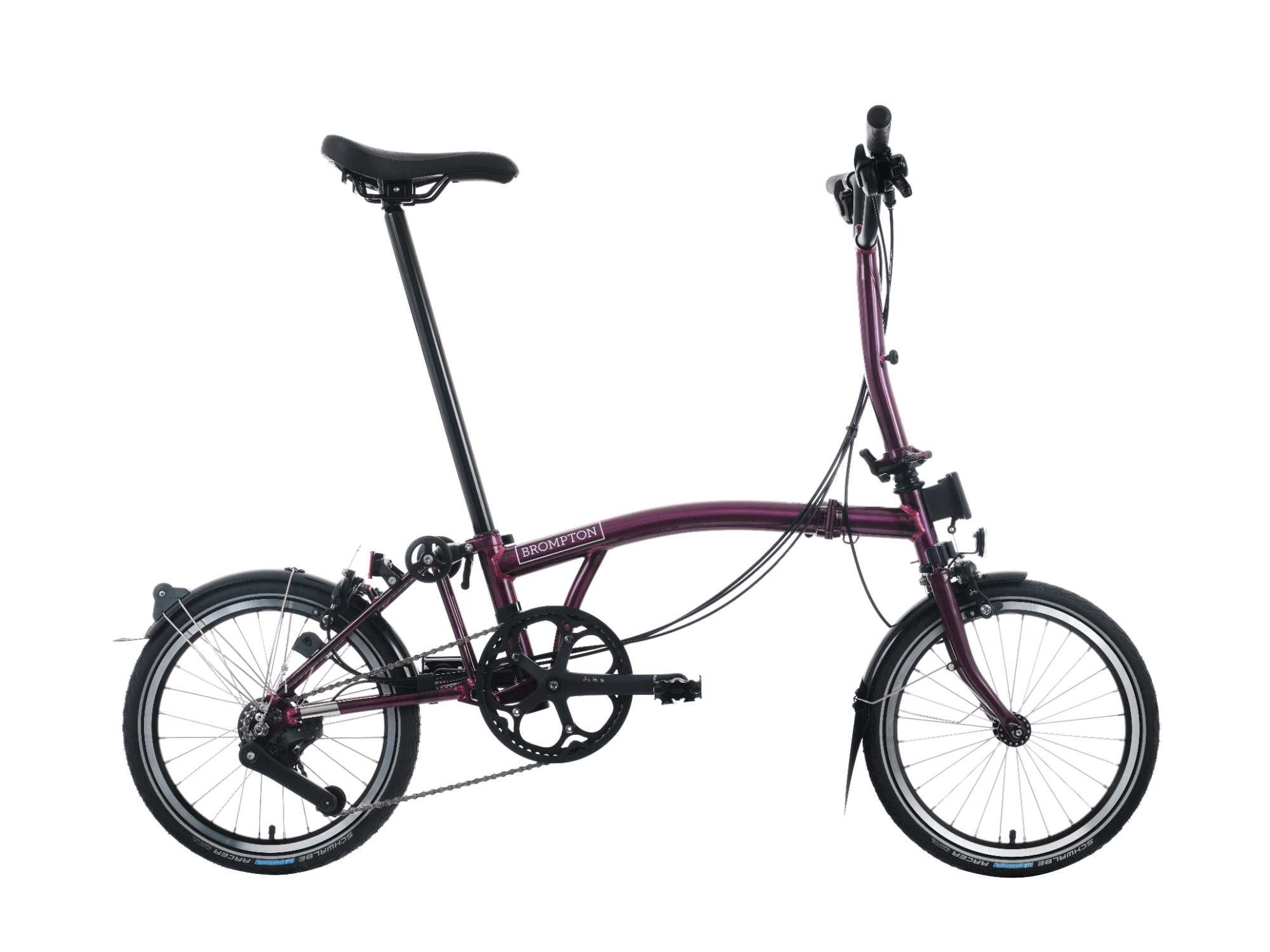 Rower składany Brompton P-line Urban M4L Amethyst Lacquer stal i tytan