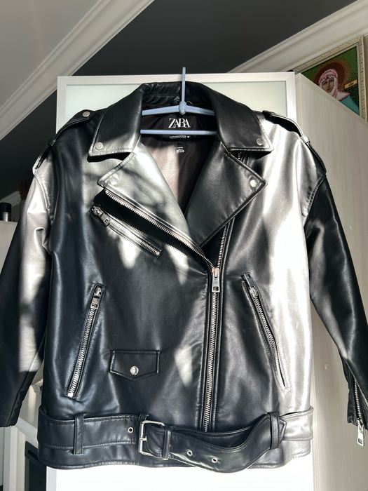 ZARA оверсайз косуха (еко-шкіра)