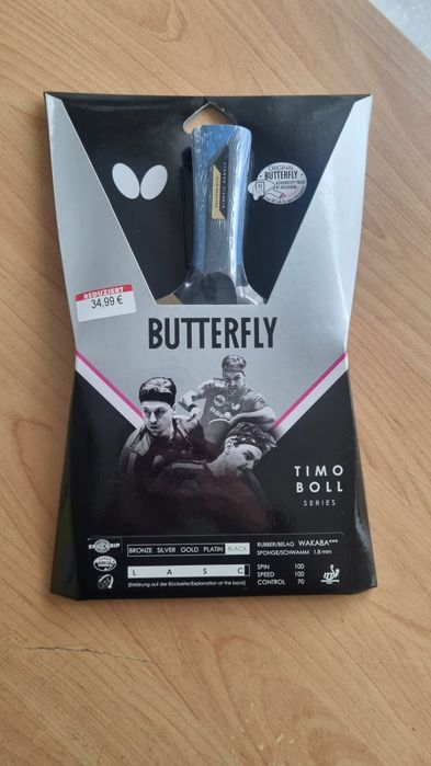 Rakietka do tenisa stołowego BUTTERFLY Timo Boll Black