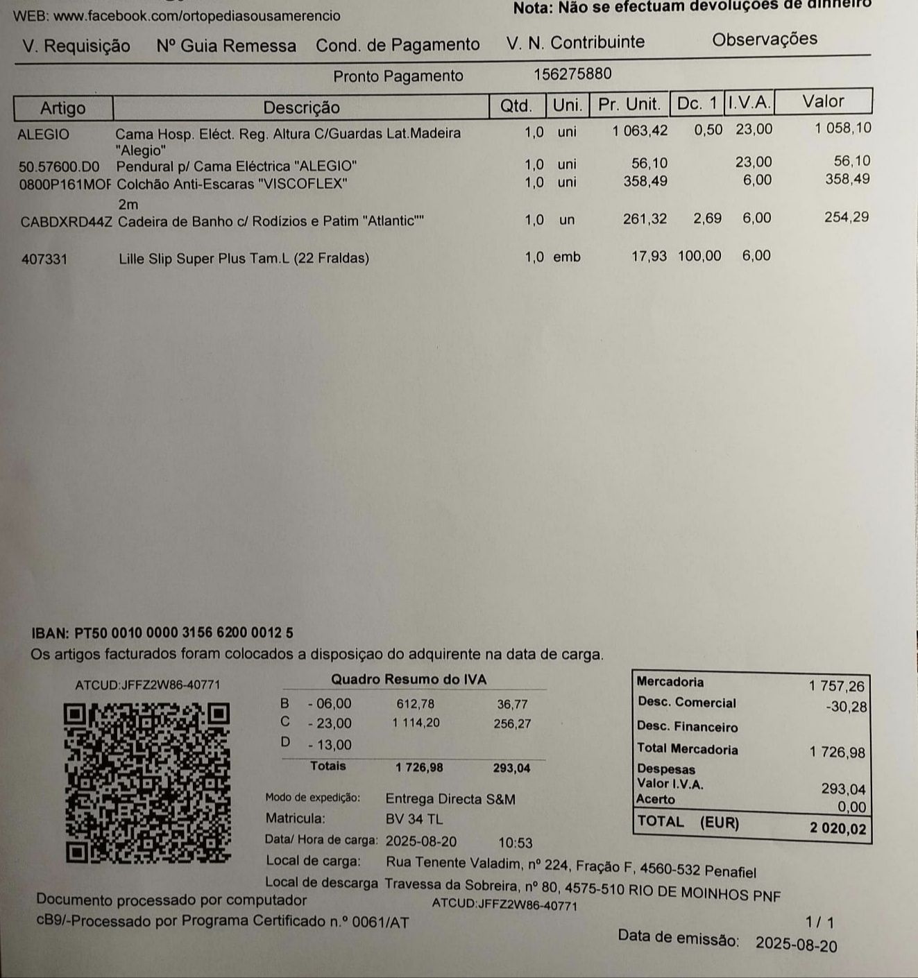 Cama hospitalar elétrica nova