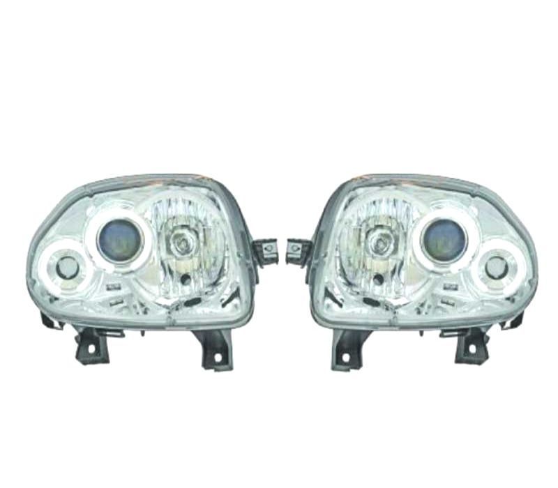 FARÓIS FRONTAIS ANGEL EYES PARA RENAULT CLIO II 98-01