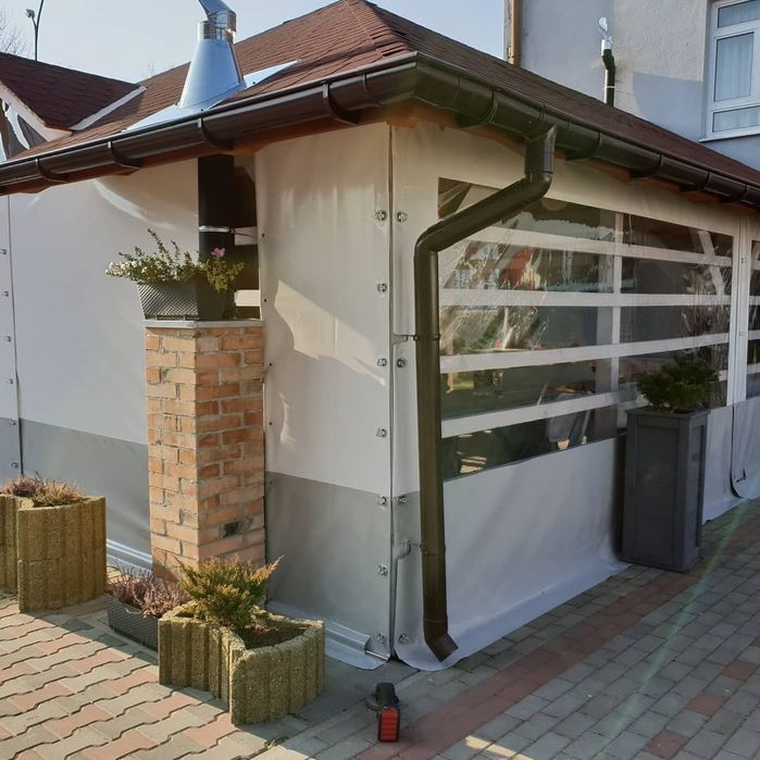 Plandeki na taras altany