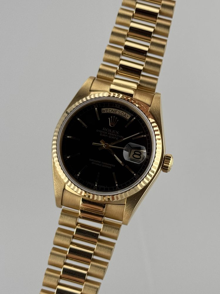 -5k WYPRZEDAZ ! Złoty 18k 750 Z dokumentami Rolex Daydate ref.18038