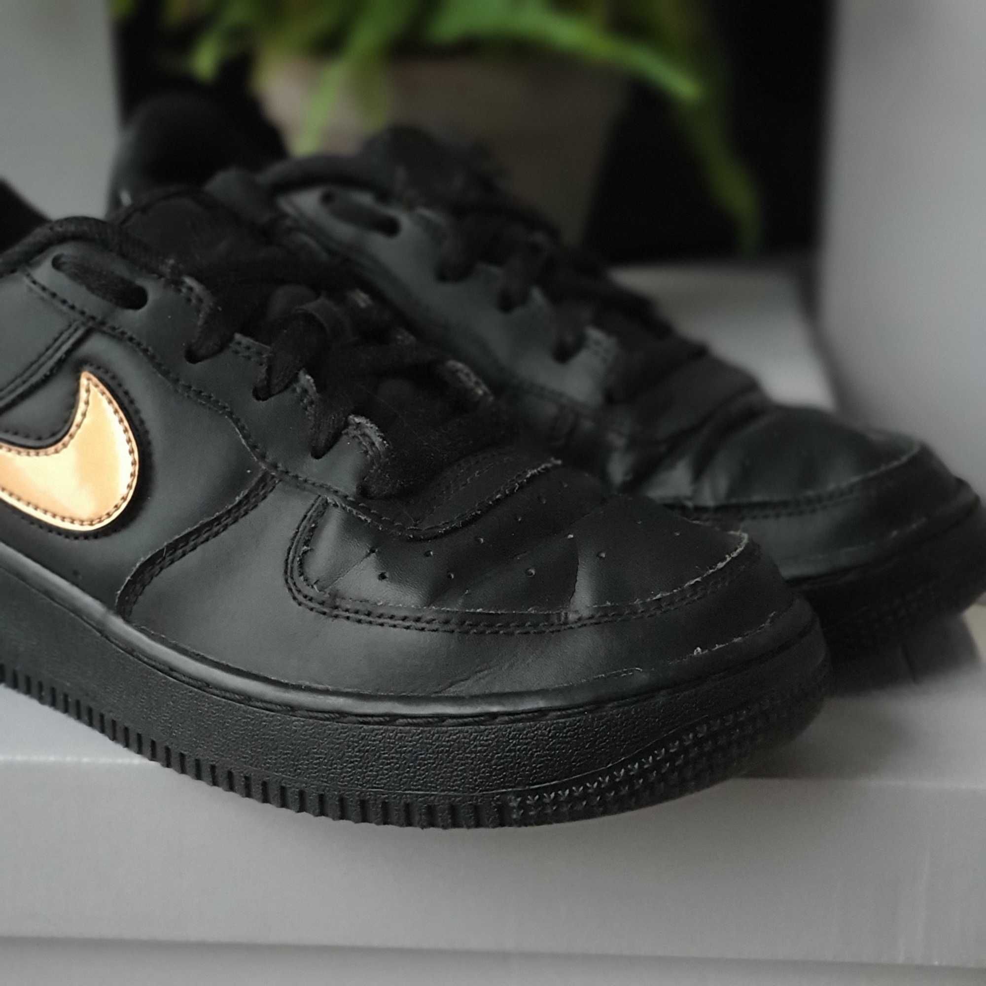 Buty NIKE Air Force 1 LOW - czarne złote - 40 - oryginalne