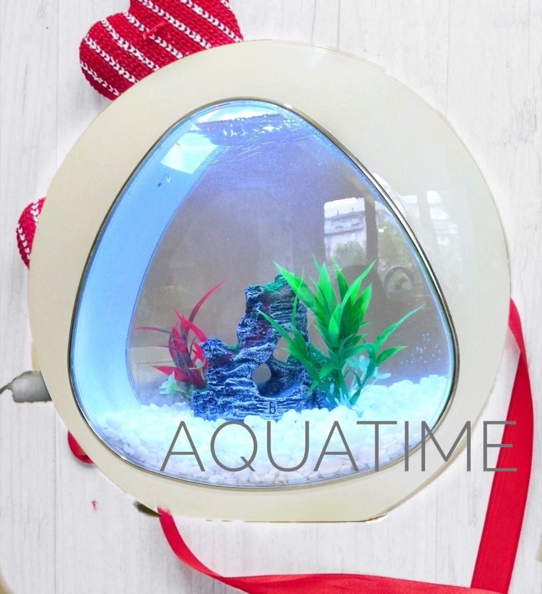 Стильний акваріум з рибками 4л | Аквариум SUNSUN YA-01 | Київ