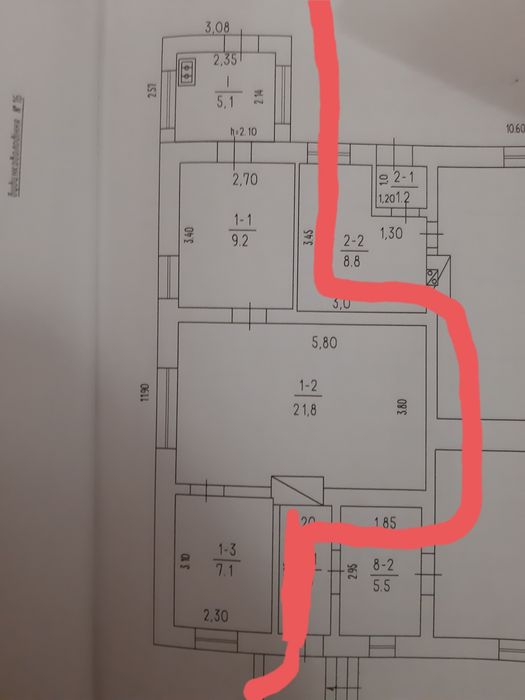 Частина будинку(квартира)в одноповерховому будинку