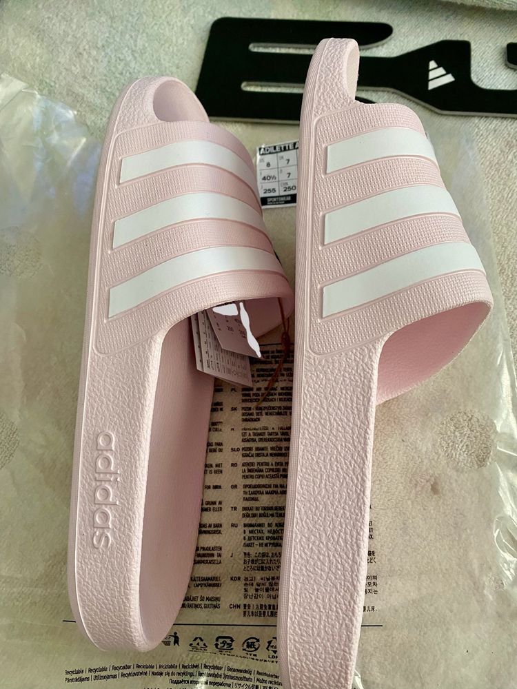 Adidas adilette aqua Klapki damskie różowe 39/40 basen oryginał
