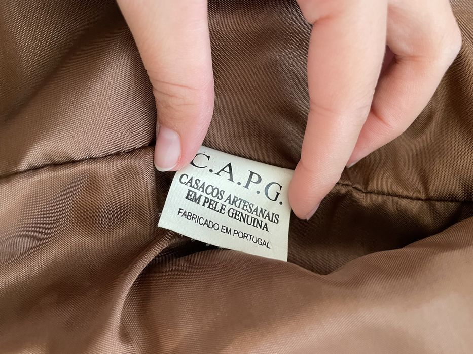 casaco de pele genuína homem