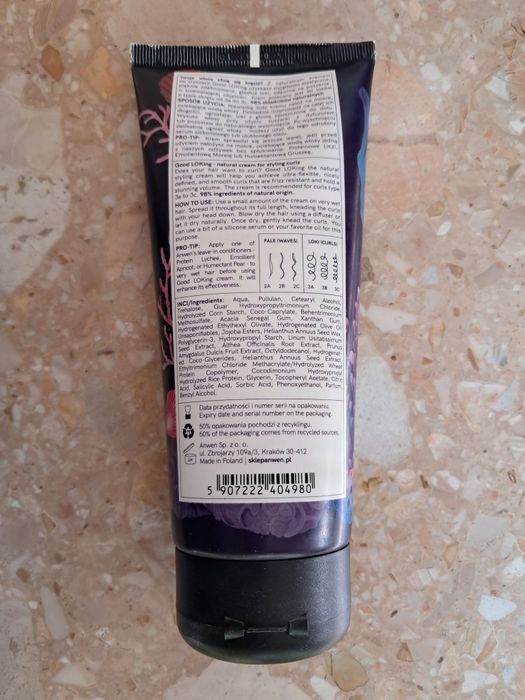 Anwen Good LOKing naturalny krem do stylizacji włosów kręconych