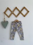 Legginsy next 86 kwiaty fiołkowo żółte