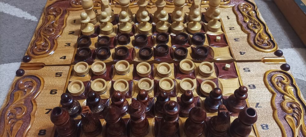 Шахи нарди кості, велика дошка шахмат і шашки ексклюзивна гра ручної р