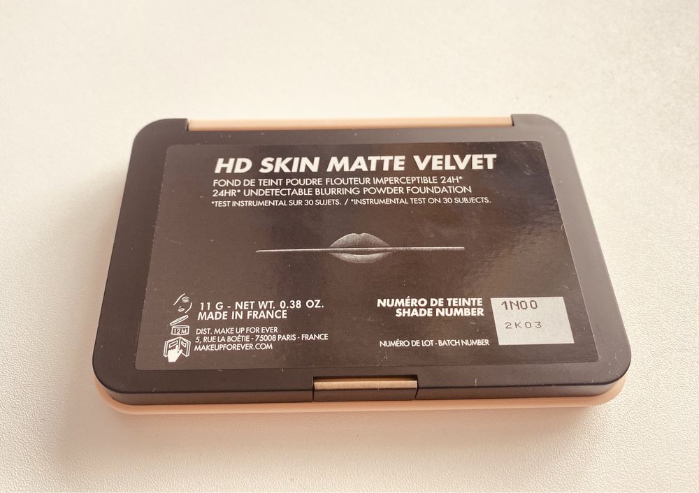 Тональный крем MAKE UP FOR EVER HD Skin Matte Velvet 1N00