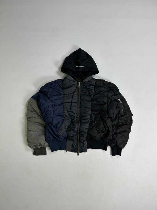 Project GR бомбер черный куртка курточка різнокольрова зіпка S M L