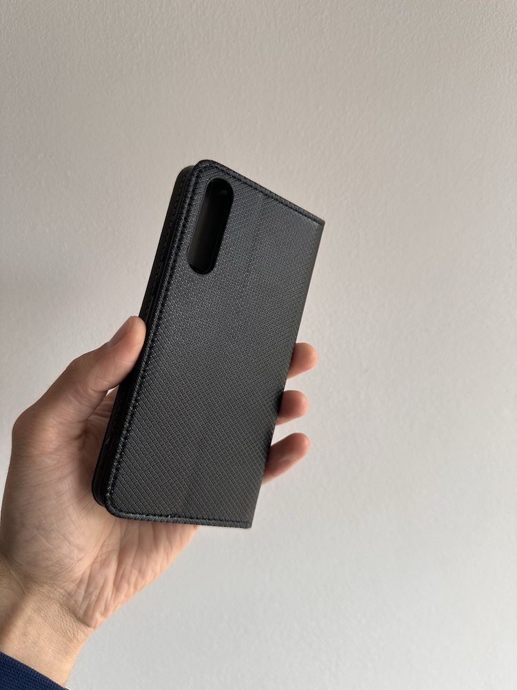Etui z Klapką zamykane czarne + SZKŁO do HUAWEI P20 PRO