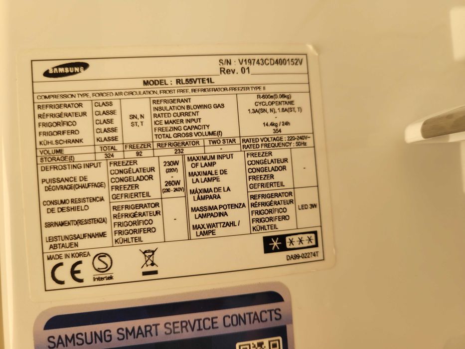 Lodówki-zamrażarka Samsung białe szkło
