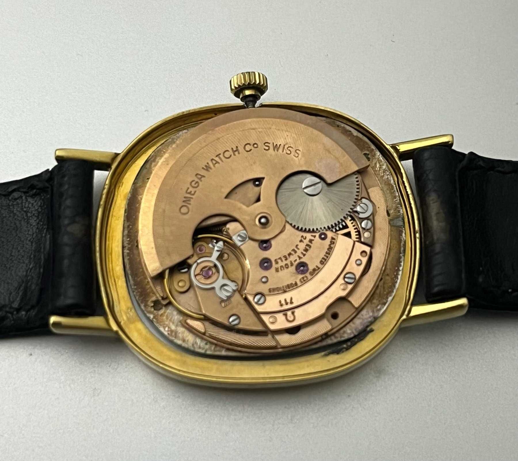 złoty zegarek omega de-ville automat 18k