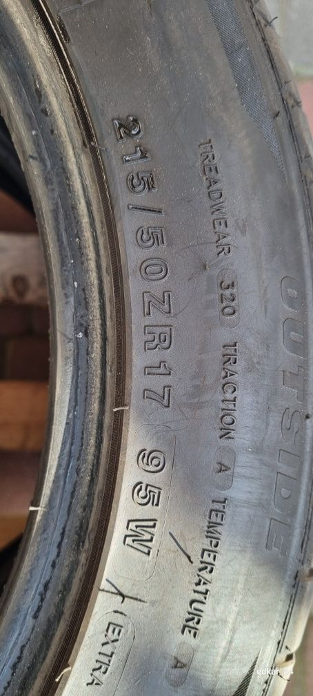 Opony letnie 215/50 R17 6,5 mm bieżnik