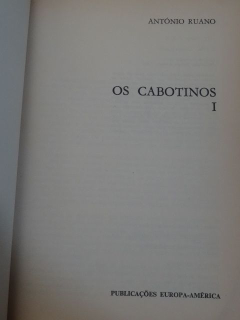 Os Cabotinos de António Ruano - 2 Volumes