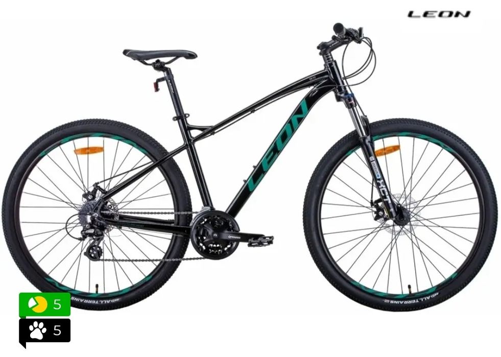 Велосипед LEON tn-90 чорний/зелений