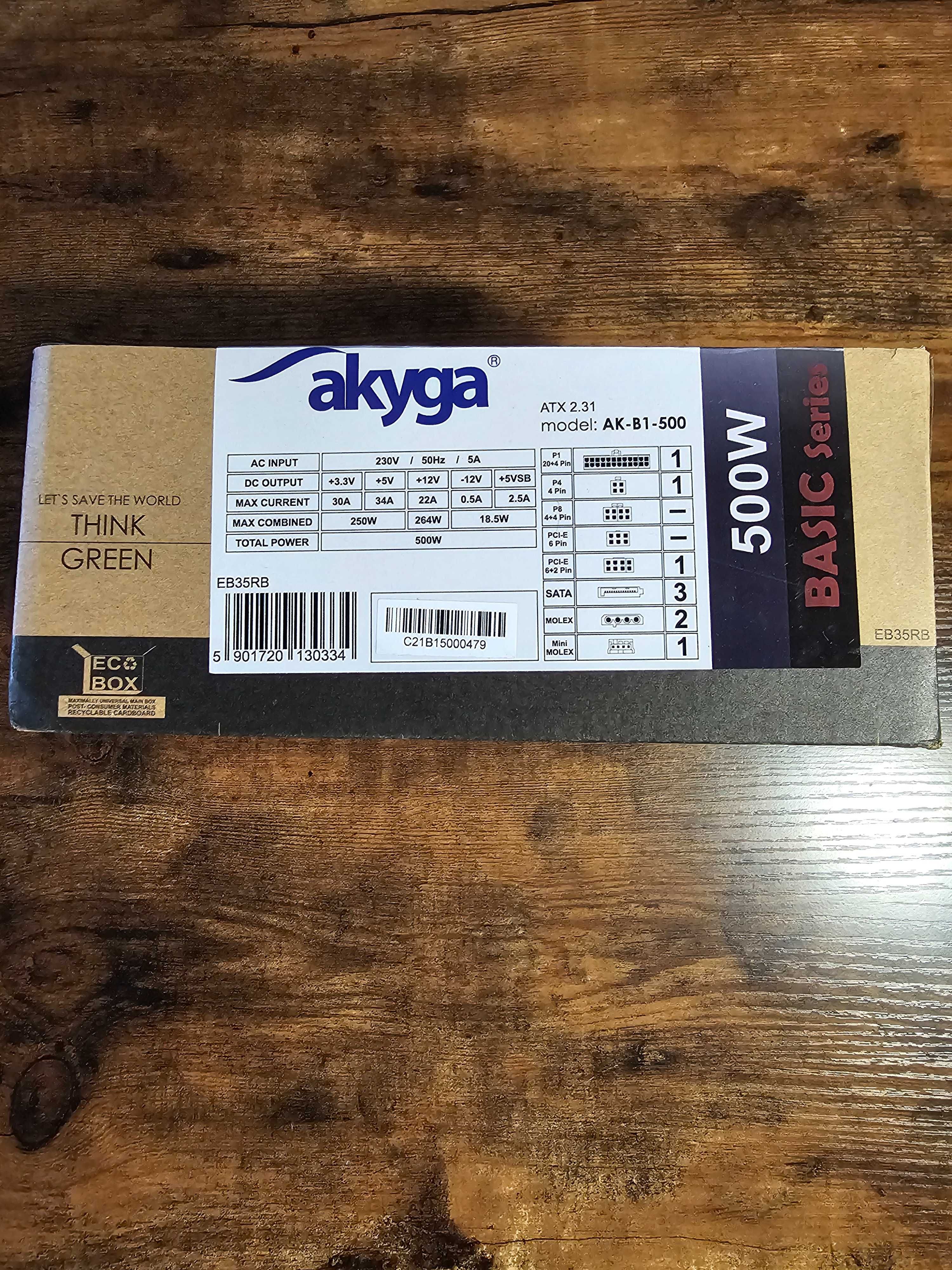 Akyga ATX 500W Basic P4 FAN 12cm 3xSATA PCI-Ex (AK-B1-500)