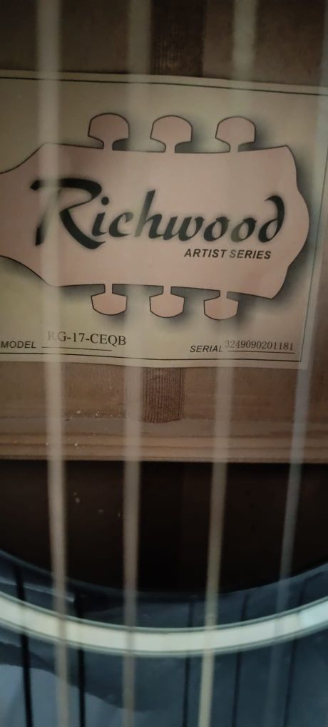 Guitarra semi acústica Richwood RG-17-CEQB semi nova