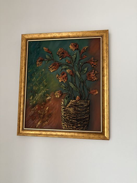 Zestaw obrazów recznie malowanych