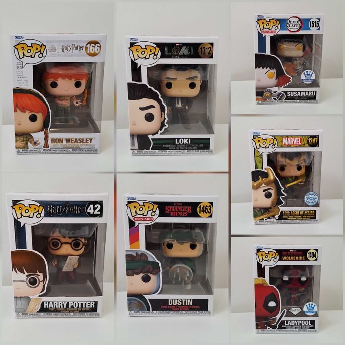 Pop! Loki TVA, Stranger Things, Demon Slayer, Harry Potter, Deadpool