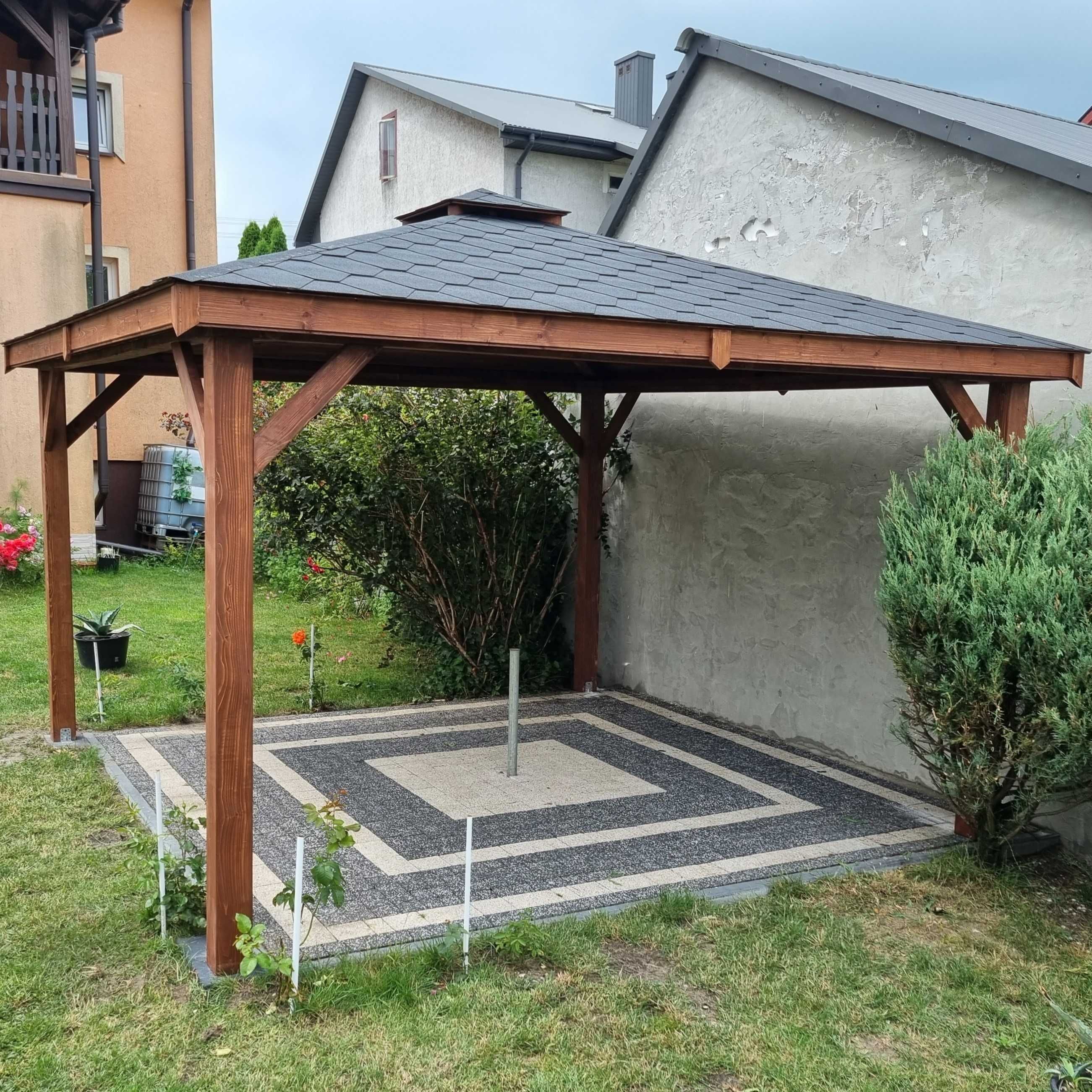 Altana ogrodowa MALTA 3X3 wiata pergola zadaszenie słupy 12x12