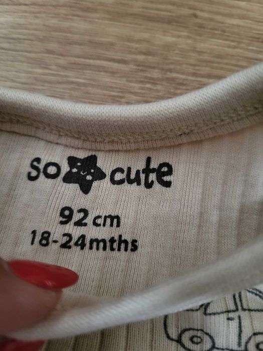 Body na długi rękaw prążkowane chłopięce w autka pepco 92