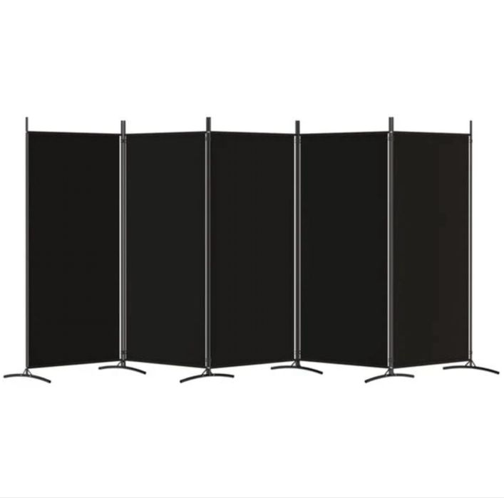 Biombo Preto 5 Paineis - Novo/Embalado