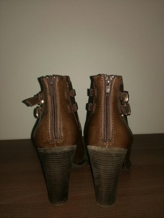 Graceland Deichmann Buty damskie Wiosenne Botki Brąz 39