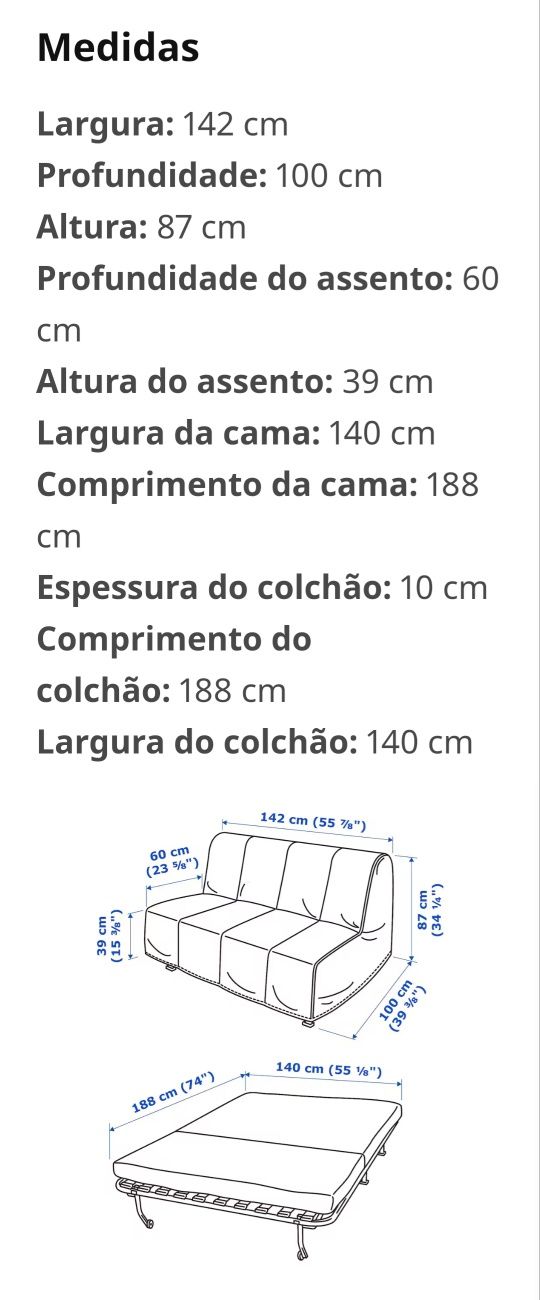 Estrutura Sofá Cama