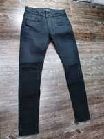Męskie spodnie jeansy czarne Denim L