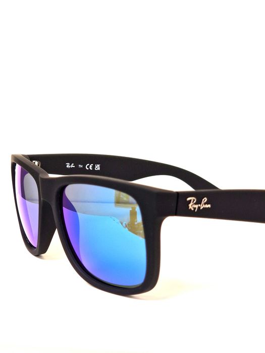 Okulary przeciwsłoneczne Ray-Ban Justin z lustrzanymi szkłami Męskie