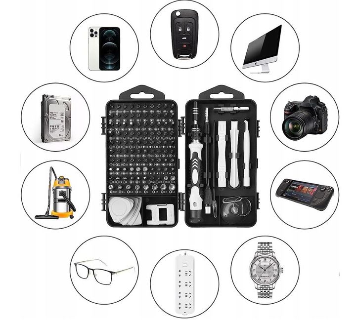 Klucze 115w1 Zestaw Precyzyjnych Śrubokrętów Torx Wkrętak